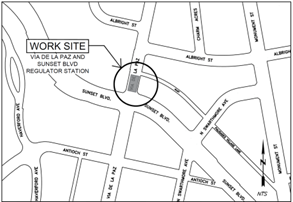 Via De La Paz and Sunset Boulevard Water Regulator Station Replacement Project map
