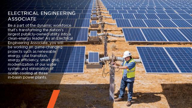 Engineer in rows of solar panels