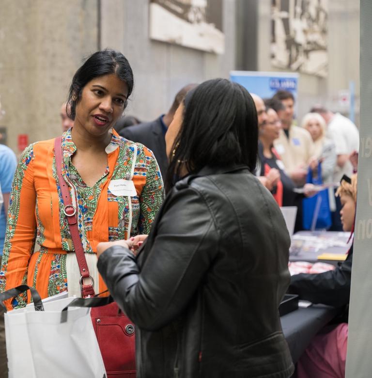 networking interactions between representatives and event attendees.