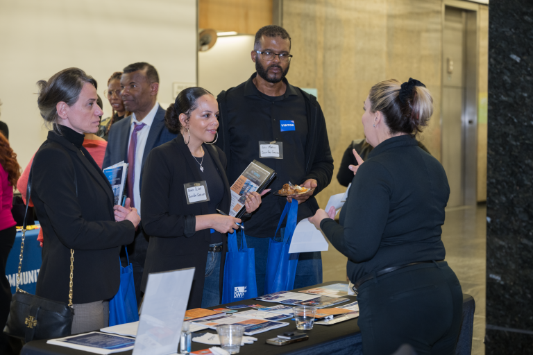 networking interactions between representatives and event attendees.