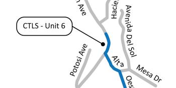 Map reflecting location of project along ColdWater Canyon Ave. between Hacienda Drive and Oeste Ave.