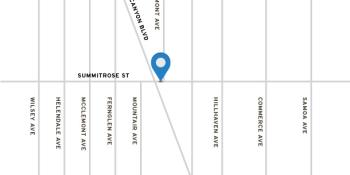 Map reflecting location of project at convergence of SummitRose Street and Tujunga Canyon Blvd.